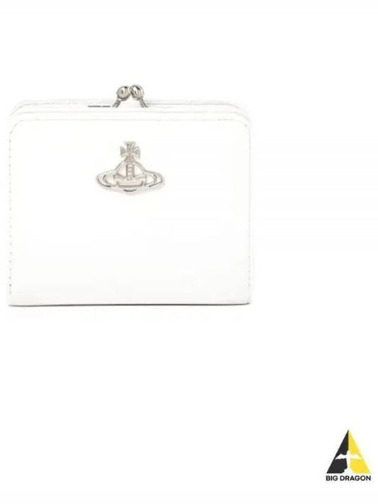 Re-Vegan Gold Logo Half Wallet White - VIVIENNE WESTWOOD - BALAAN 2