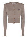 Bea Cropped Cardigan Stone - VIVIENNE WESTWOOD - BALAAN 2