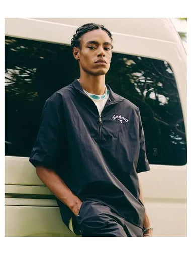 Diadora Comfy Woven Short Sleeve Anorak BLACK - DIADORA - BALAAN 1