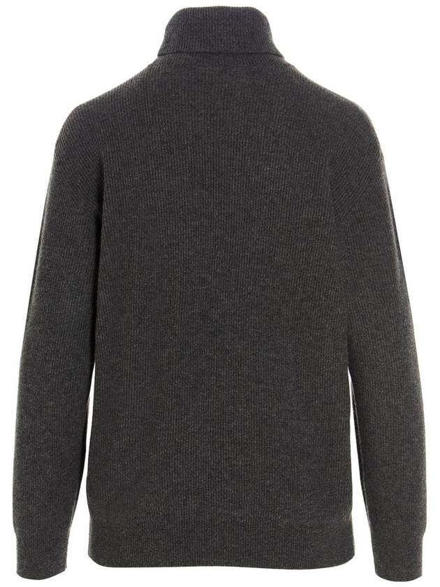 Grey Turtleneck Sweater In Cashmere Woman - BRUNELLO CUCINELLI - BALAAN 2