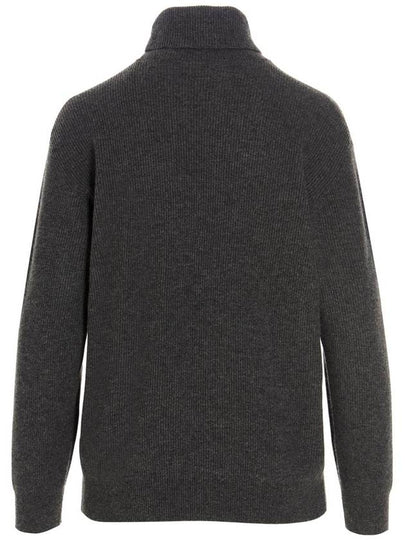 Grey Turtleneck Sweater In Cashmere Woman - BRUNELLO CUCINELLI - BALAAN 2