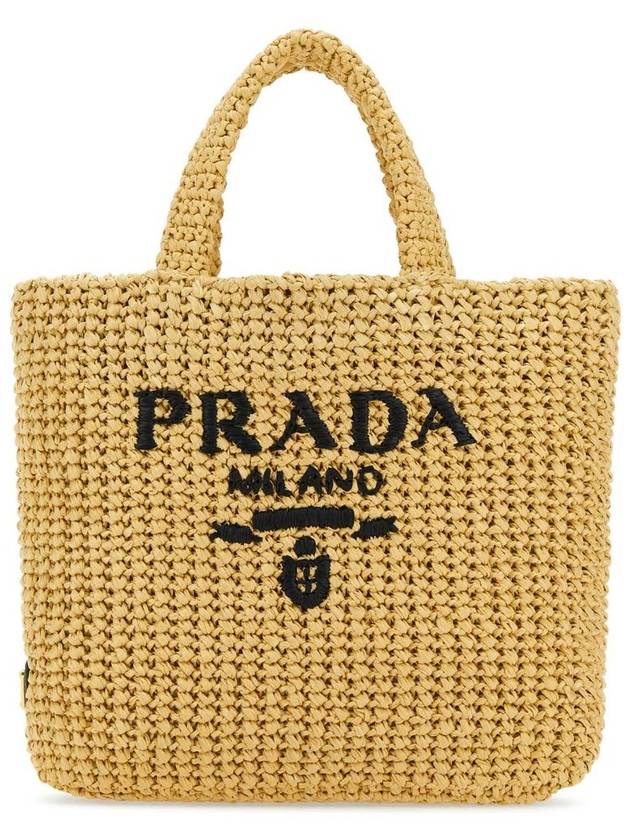 Women's Small Synthetic Raffia Tote Bag Natural - PRADA - BALAAN 2