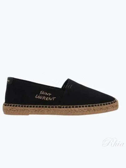 Logo Monogram Espadrilles Black - SAINT LAURENT - BALAAN 2