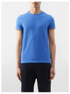 Arm Logo Crew Neck Cotton Short Sleeve T-Shirt Blue - MONCLER - BALAAN 2