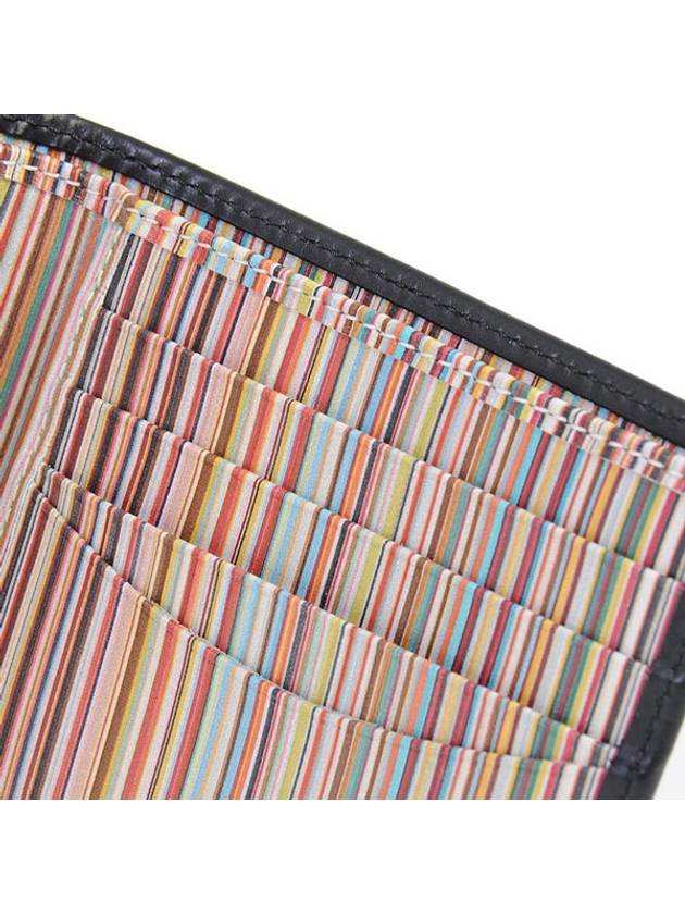 Men's Signature Stripe Half Wallet Black ANXA 1032w731 - PAUL SMITH - BALAAN 4