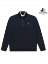 Knit Aeri Windproof Lining Half Zip Up T-Shirt 9113GXSPNAVY - BLACK&WHITE - BALAAN 1