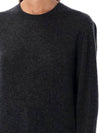 Cashmere Silk Knit Top Grey - SAINT LAURENT - BALAAN 4