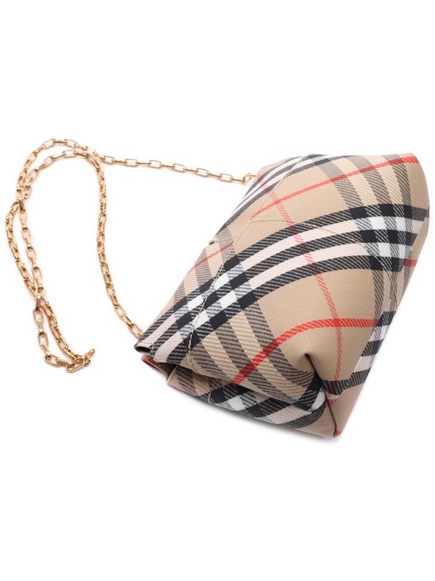 Snip Check Chain Strap Clutch Bag Sand - BURBERRY - BALAAN 6