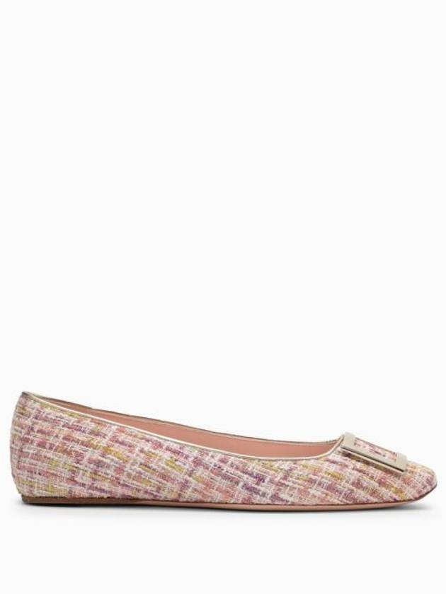 Gommettine Check Textile Flat Shoes Pink - ROGER VIVIER - BALAAN 1