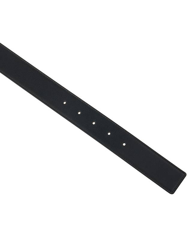 Buckle Smooth Leather Belt Black - BALMAIN - BALAAN.