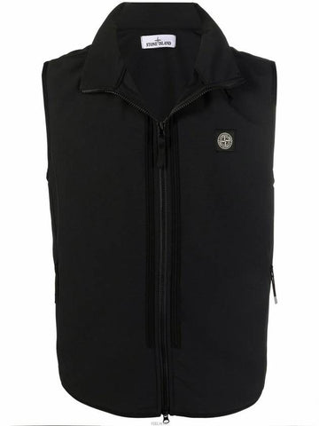 Logo Patch Softshell Vest Black - STONE ISLAND - BALAAN 1