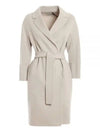 Arona Belt Virgin Wool Single Coat Ecru - MAX MARA - BALAAN 2