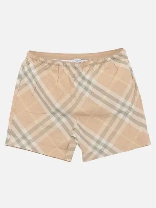 Check Swim Shorts Beige - BURBERRY - BALAAN 2