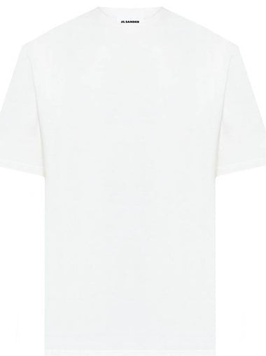 Jil Sander Crew Neck T-Shirt In Cotton With Logo - JIL SANDER - BALAAN 1