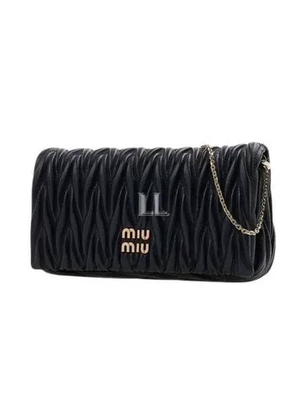 Matelasse Nappa Leather Logo Mini Bag Black - MIU MIU - BALAAN 2