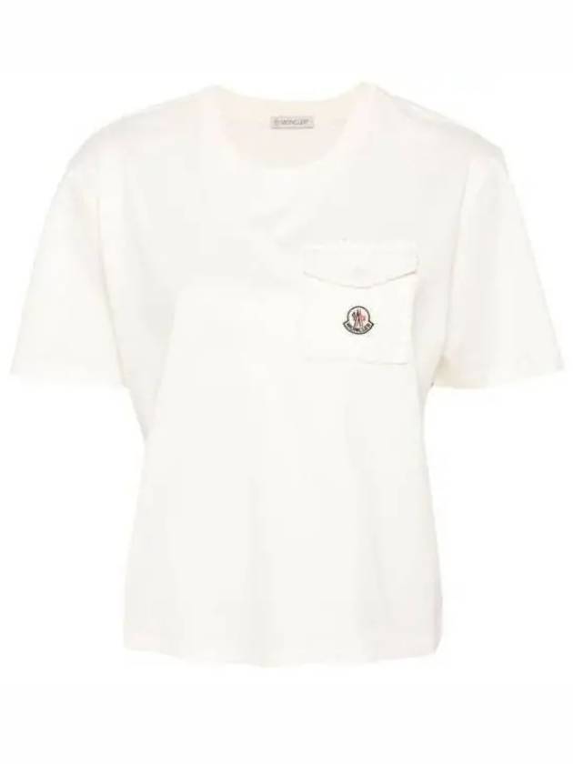 24 8C00022 89AI9 034 Logo patch pocket short sleeve t shirt 1245021 - MONCLER - BALAAN 1