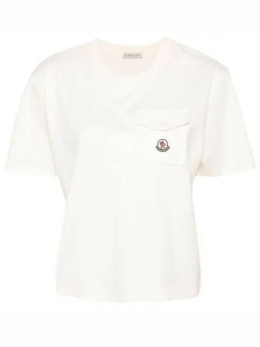 24 8C00022 89AI9 034 Logo patch pocket short sleeve t shirt 1245021 - MONCLER - BALAAN 1