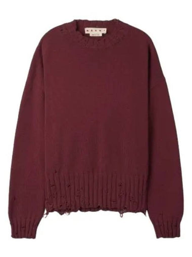 LOGO DISTRESSED KNIT RUBY - MARNI - BALAAN 1