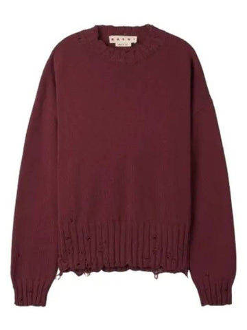 LOGO DISTRESSED KNIT RUBY - MARNI - BALAAN 1