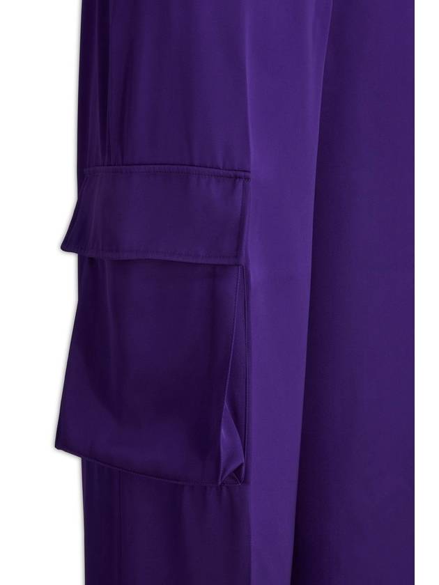 Women's Cargo Wide Pants Violet - VERSACE - BALAAN 8