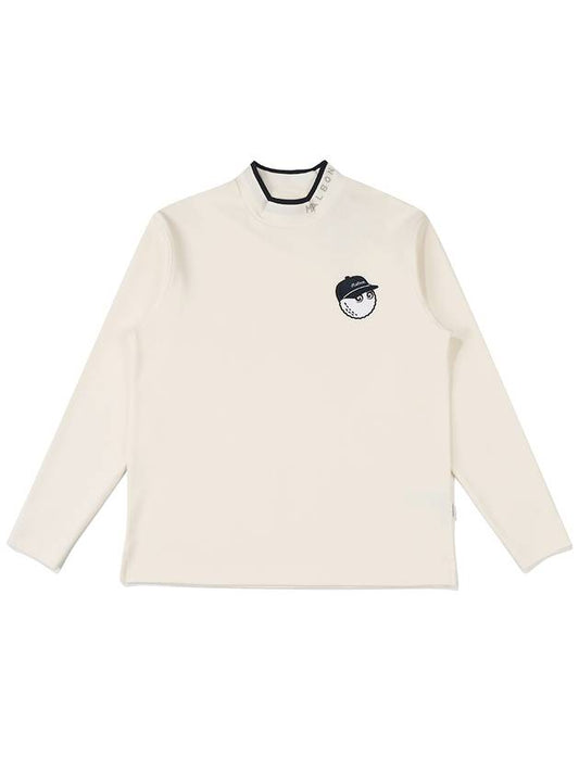 High neck bucket long sleeve t shirt IVORY MAN - MALBON GOLF - BALAAN 1