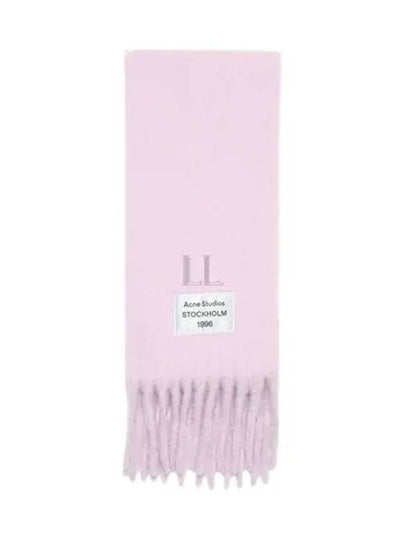 Logo Label Fringe Scarf Pink - ACNE STUDIOS - BALAAN 2