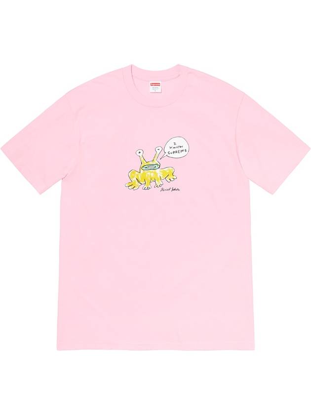 x Daniel Johnstone Frog Short Sleeve TShirt Pink Frog Tee - SUPREME - BALAAN 1