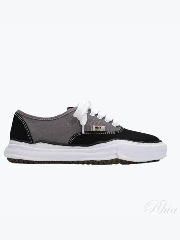 A13FW738 BLKGRY Baker OG Sol Bicolor Canvas Low Top Sneakers - MIHARA YASUHIRO - BALAAN 1