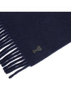 De Coeur Fringe Classic Wool Muffler Navy - AMI - BALAAN 6