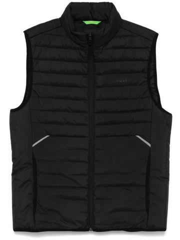 Regular Fit Water-Repellent Fabric Padded Vest Black - HUGO BOSS - BALAAN 1