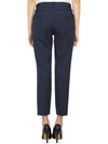 Women's Wool Crop Slacks Navy - THEORY - BALAAN.