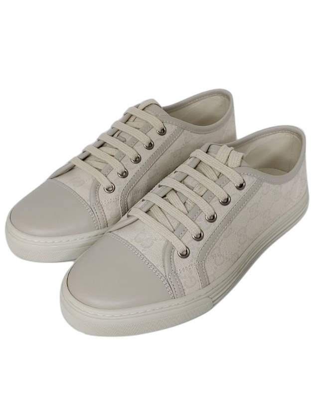 GG Canvas Low Top Sneakers Beige - GUCCI - BALAAN 5