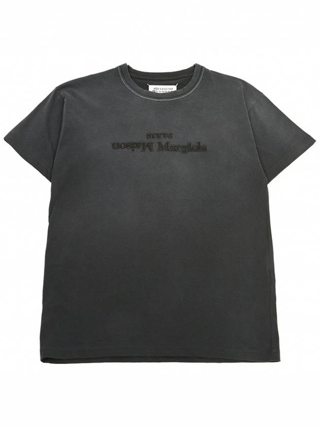 Reverse Logo Short Sleeve T-Shirt Washed Black - MAISON MARGIELA - BALAAN 2