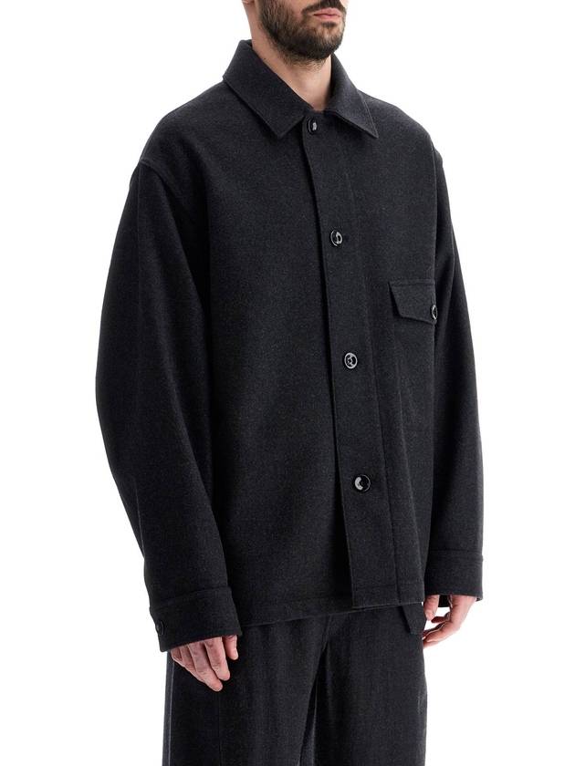 One Pocket Over Long Sleeve Shirt Black - LEMAIRE - BALAAN 3