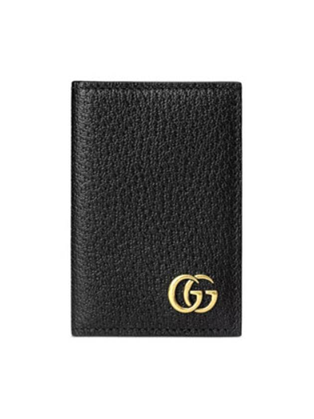 GG Marmont Leather Card Wallet Black - GUCCI - BALAAN 8