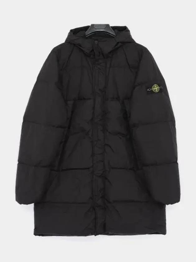 Kids Wappen Patch Down Long Padding Black - STONE ISLAND - BALAAN 2