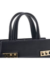 Tempete Crush Silky Calf Leather Tote Bag Black - DELVAUX - BALAAN 8