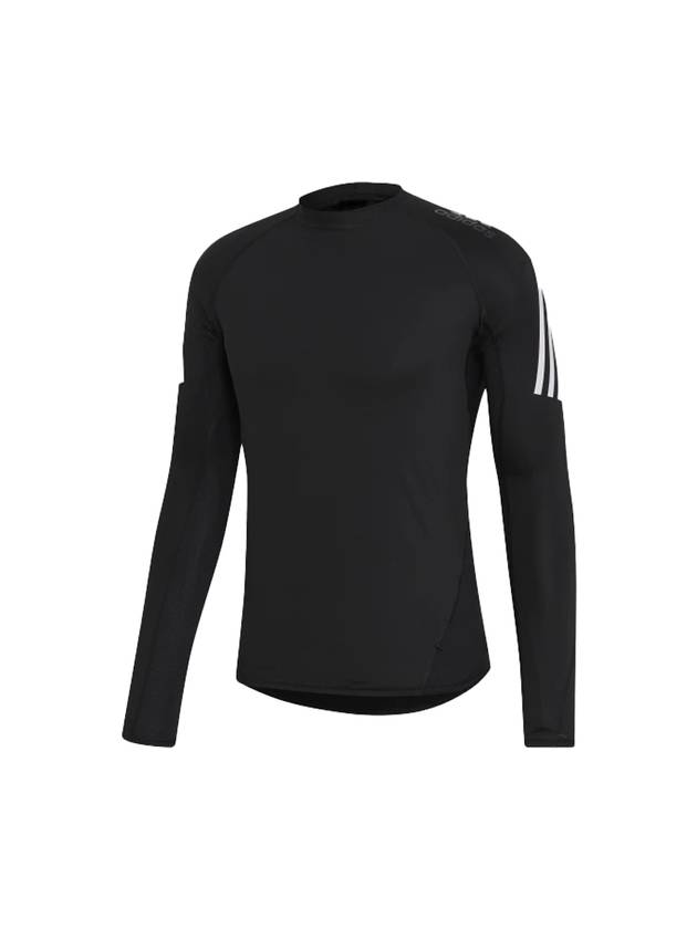 Alpha Skin Sports Three Stripes Long Sleeve T-Shirt Black - ADIDAS - BALAAN 1