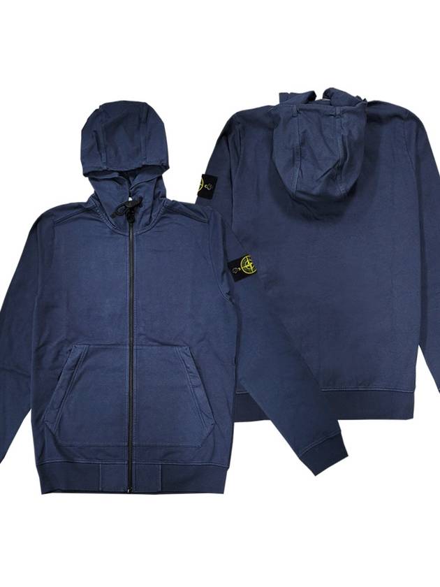 Waffen Patch Zip Up Hoodie Marine Blue - STONE ISLAND - BALAAN 2