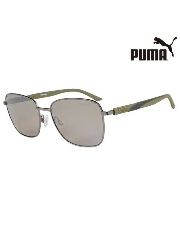 Sunglasses PU0321S 003 Square Metal Men Women - PUMA - BALAAN 1