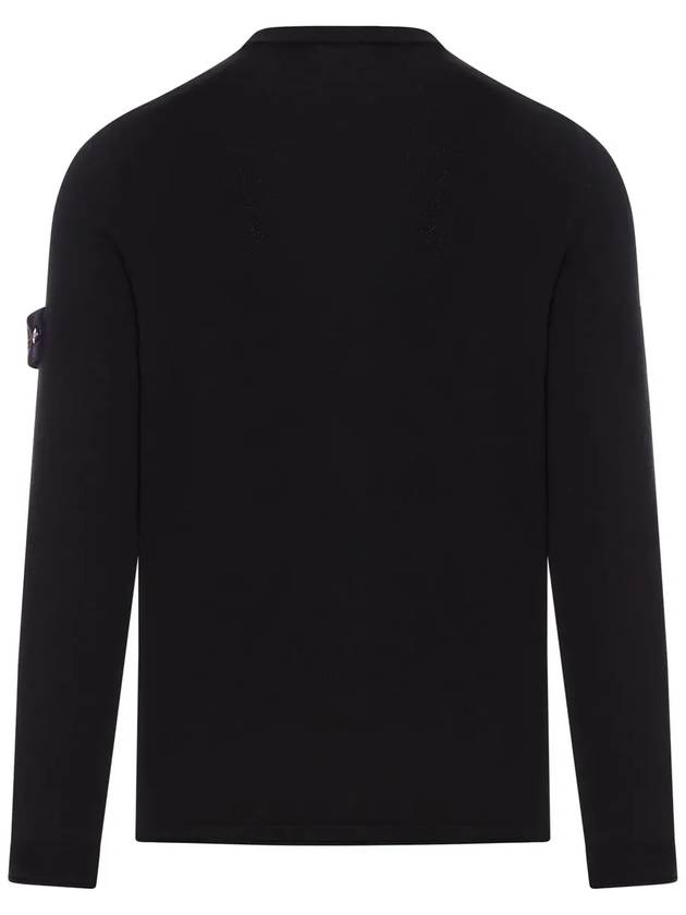 Light Raw Hand Organic Cotton Knit Top Black - STONE ISLAND - BALAAN 3