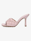 Quilted Nappa Sandal Heels Light Pink - BOTTEGA VENETA - BALAAN 2