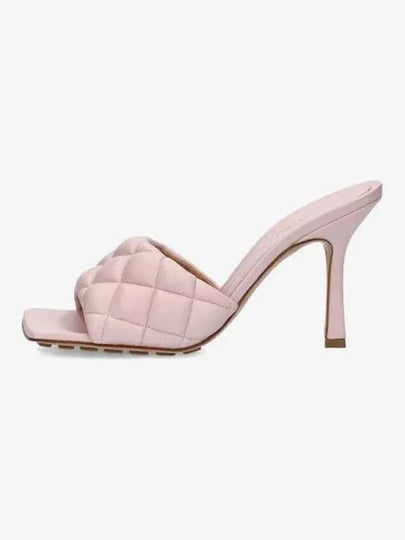 Quilted Nappa Sandal Heels Light Pink - BOTTEGA VENETA - BALAAN 2