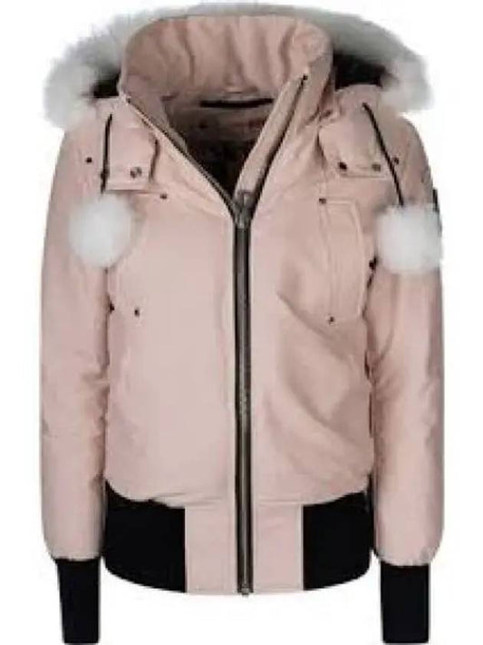 Original Debbie Bomber Jacket Grey Shirring Dusty Rose - MOOSE KNUCKLES - BALAAN 2