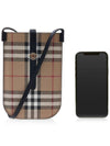 Vintage Check And Strap Phone Case Beige Black - BURBERRY - BALAAN.