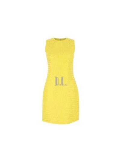 Intrecciato Leather Midi Dress Yellow - BOTTEGA VENETA - BALAAN 2