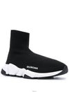 Speed Trainer  High Top Sneakers Black White - BALENCIAGA - BALAAN 4