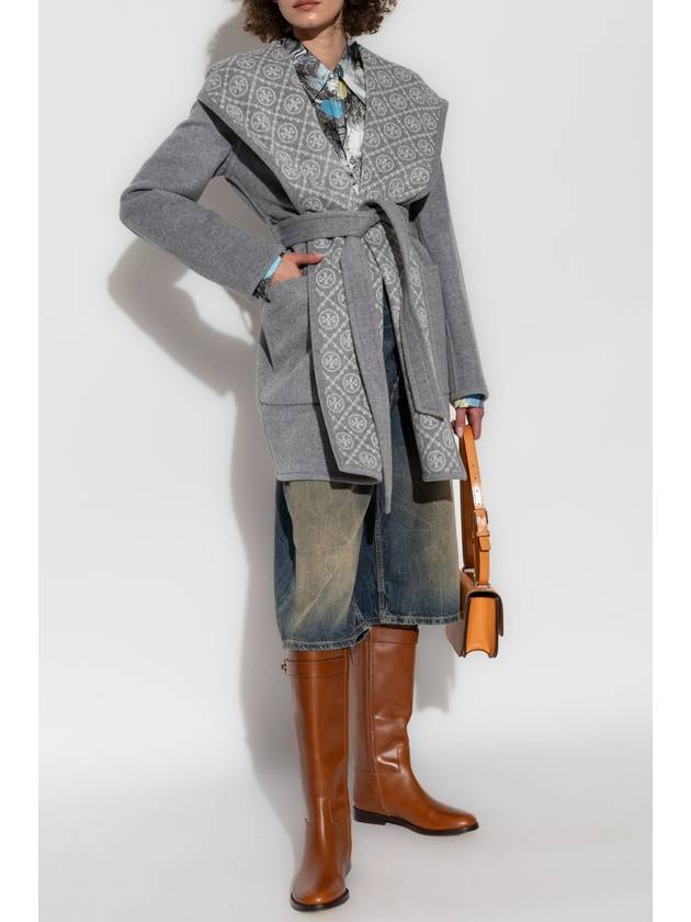 Tory Burch Coat With Hood, Women's, Grey - TORY BURCH - BALAAN 2