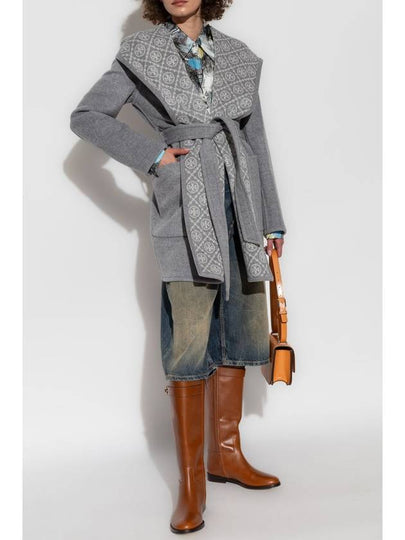 Tory Burch Coat With Hood, Women's, Grey - TORY BURCH - BALAAN 2