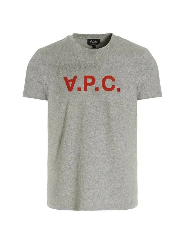 Red VPC Logo Short Sleeve T-Shirt Light Grey - A.P.C. - BALAAN 1